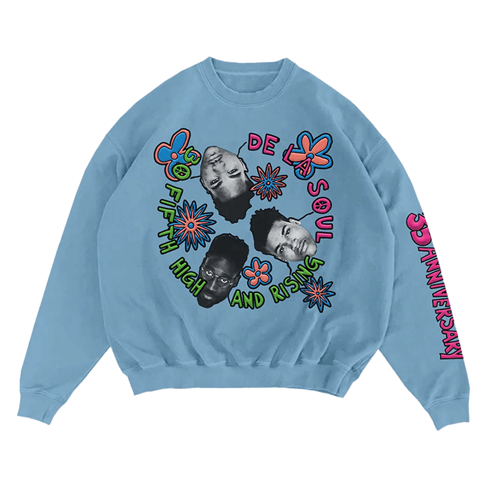 Wearedelasoul Merch 3 Feet High And Rising Slate Blue Crewneck Sweatshirt Wife Gifts - Lilybirchmarket
