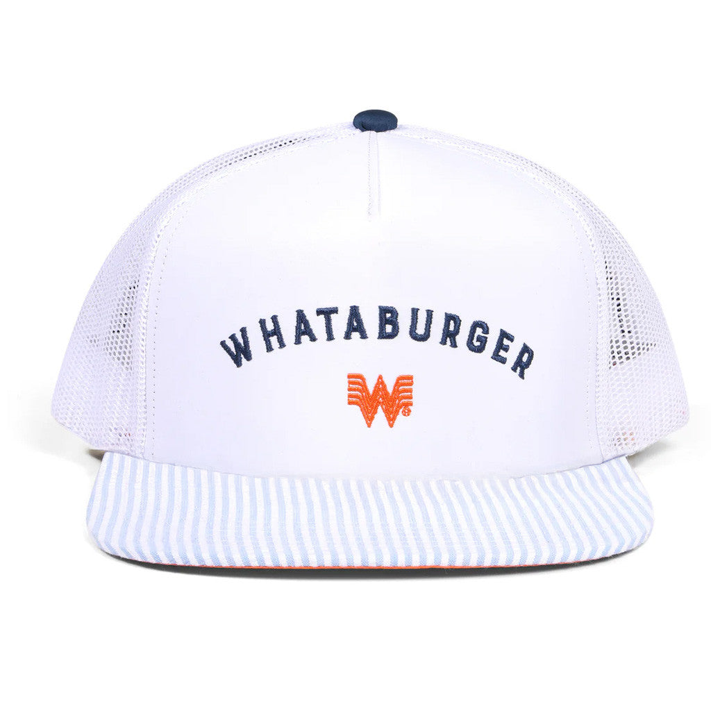 Whataburger Merch Seersucker Staunch Collection Trucker Snapback Hat Embroidered Whataburger Hat - Lilybirchmarket