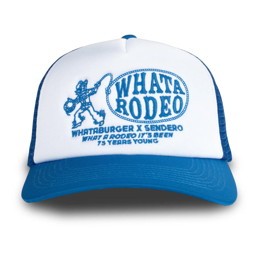 Whataburger Merch Sendero x Whataburger Ropin Trucker Hat Embroidered Gifts For Brother - Lilybirchmarket