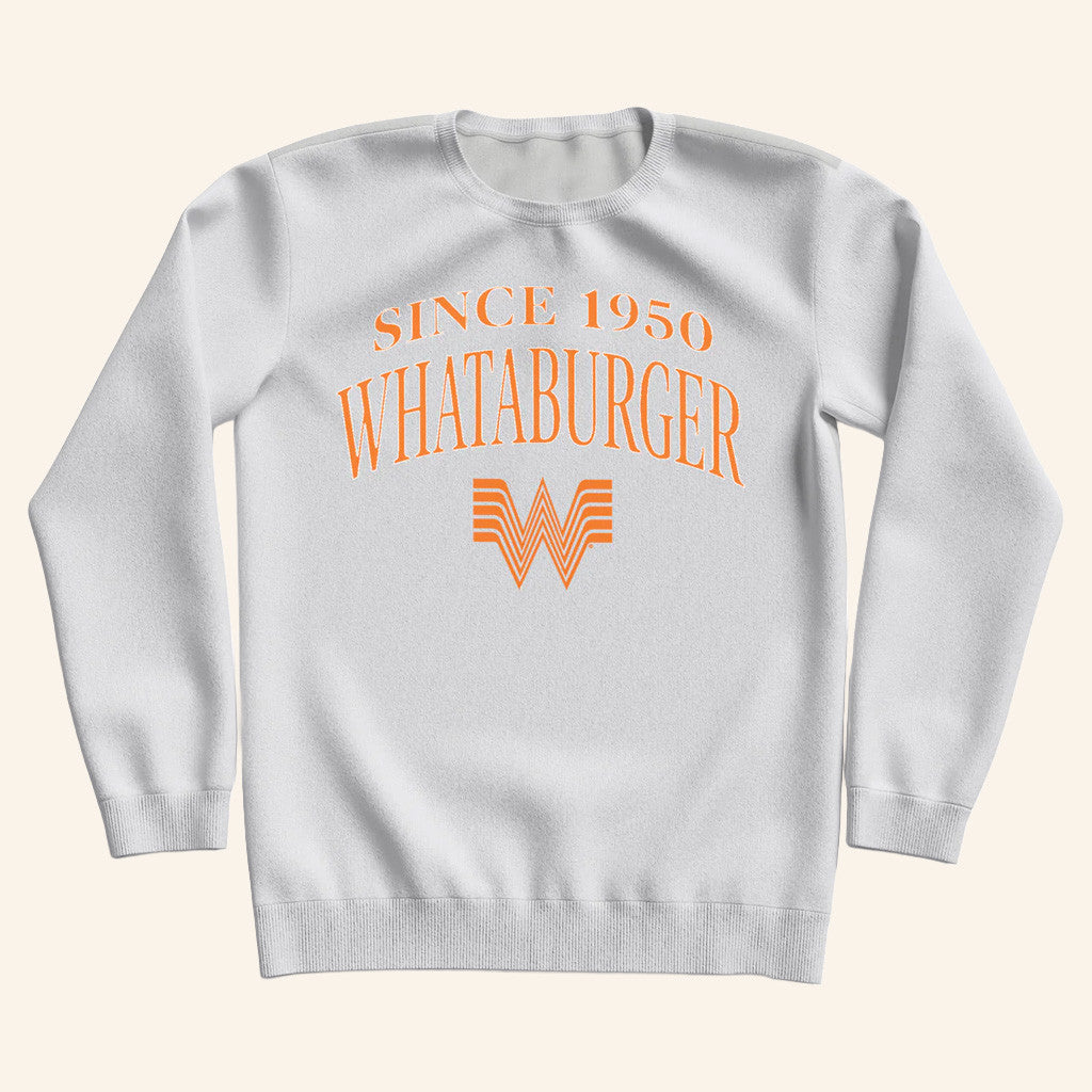 Whataburger Merch Sportiqe White Crewneck Whataburger Sweatshirt Best Gifts For Him - Lilybirchmarket