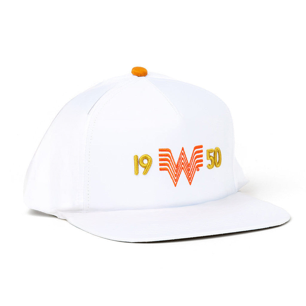 Whataburger Merch White W 1950 Staunch Collection Snapback Hat Embroidered Gifts For Him - Lilybirchmarket