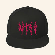 When The Sun Sets Merch WTSS Pink Metal Logo Snapback Hat Gifts For Music Lovers - Lilybirchmarket