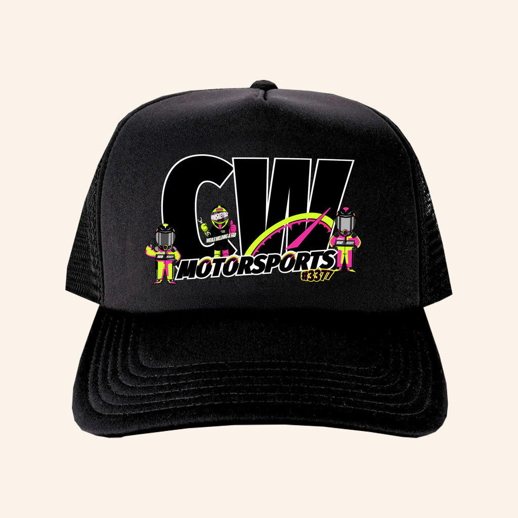 Whiskey Biz Merch CW Motorsports Racer Trucker Hat Gifts For Husband - Lilybirchmarket