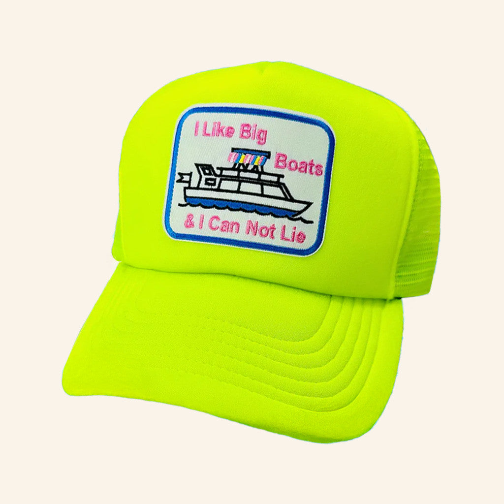 Whiskey Biz Merch I Like Big Boats Embroidered Trucker Hat Gifts For Wife - Lilybirchmarket