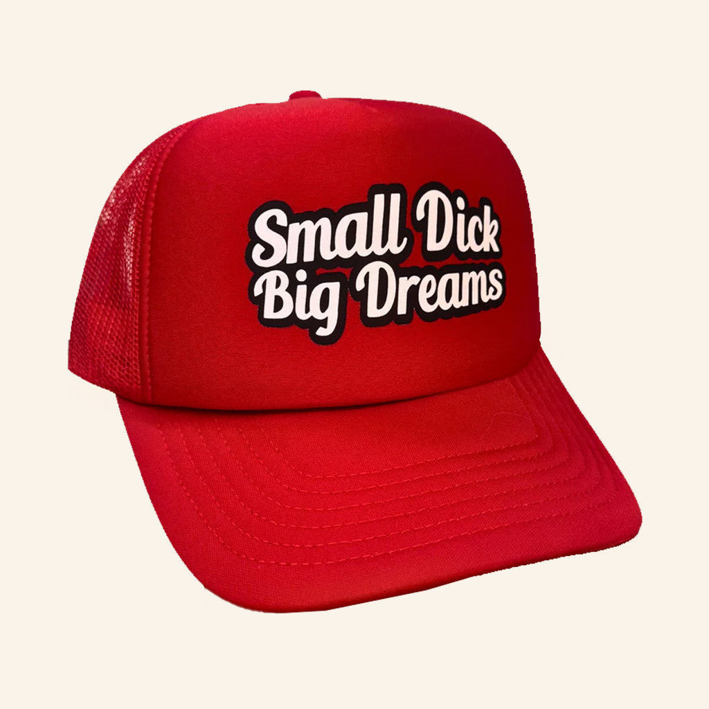Whiskey Biz Merch Small D Big Dreams Red Trucker Hat Present For Him - Lilybirchmarket