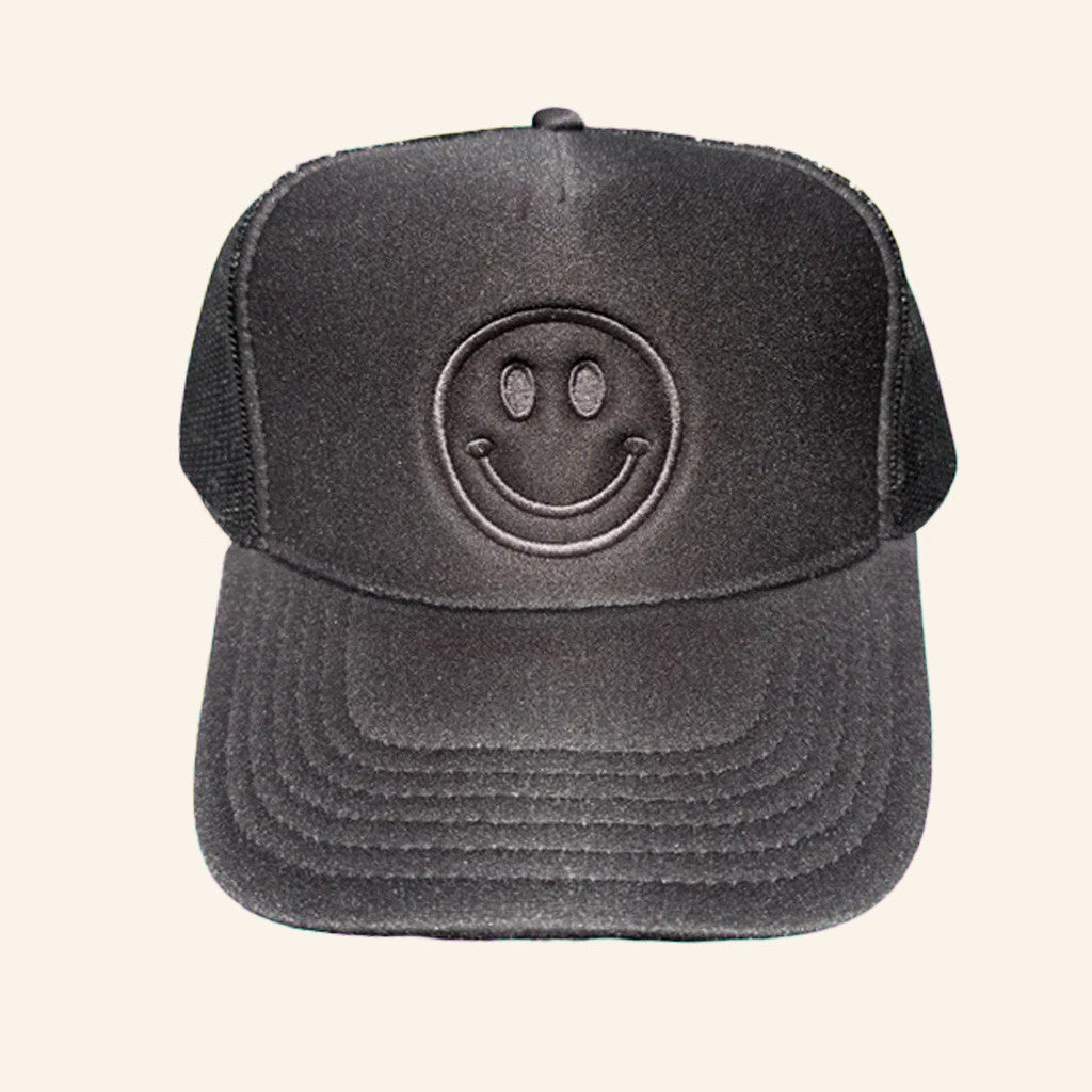 Whiskey Biz Merch Smiley Embroidered Trucker Hat Present For Him - Lilybirchmarket