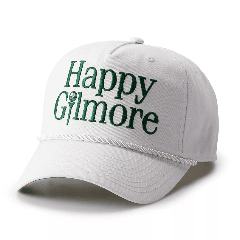 White Happy Gilmore Hat With Rope Seen On Travis Kelce - Lilybirchmarket