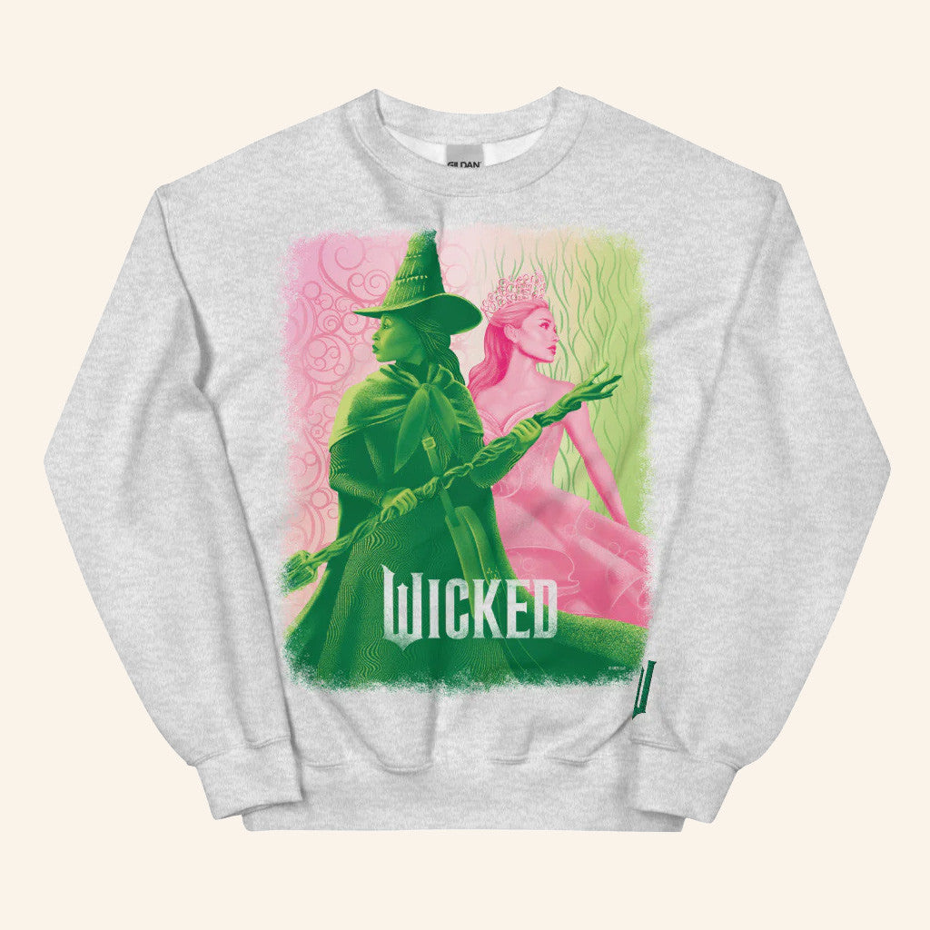 Wicked Merch Elphaba And Glinda Sweatshirt Birthday Gifts For Sisters - Lilybirchmarket