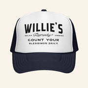 Willie's Remedy Merch Count Your Blessings Trucker Hat Gifts Ideas For Dad - Lilybirchmarket