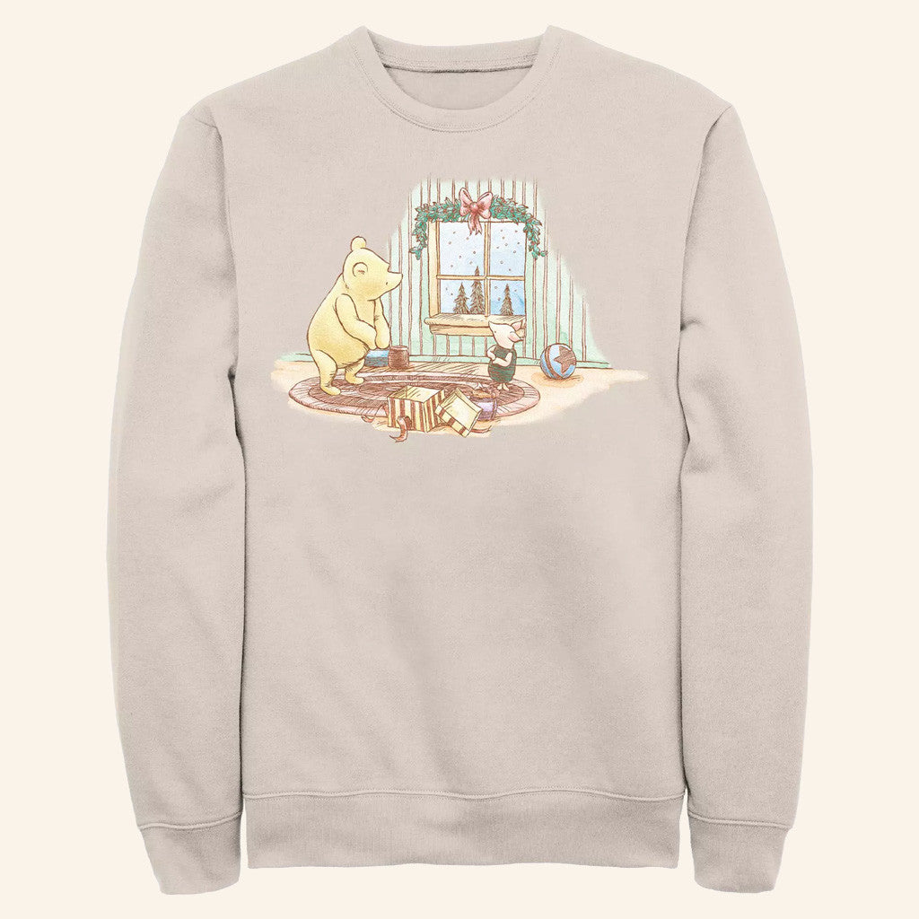 Winnie The Pooh Merch Pooh And Piglet Holiday Sweatshirt Christmas Gifts For Besties - Lilybirchmarket
