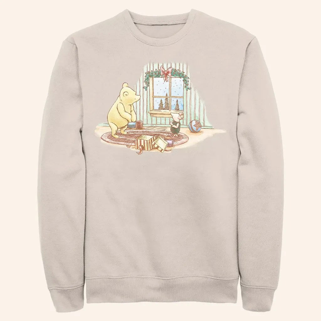 Winnie The Pooh Merch Pooh And Piglet Holiday Sweatshirt Christmas Gifts For Besties - Lilybirchmarket