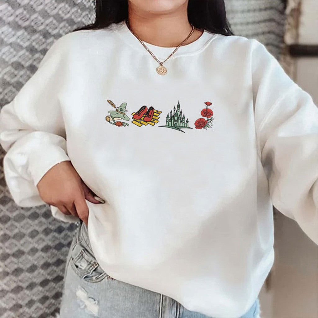 Wizard Of Oz Off To See The Wizard Embroidered Sweatshirt Christmas Gifts For Her - Lilybirchmarket