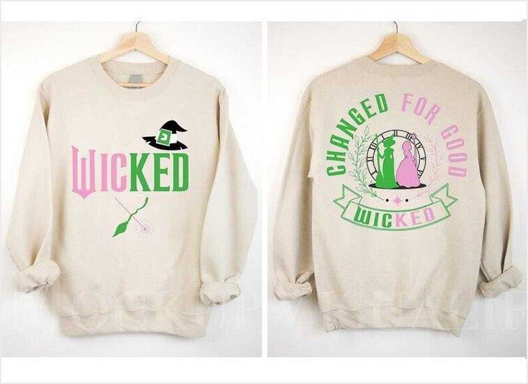 Wizard Of Oz Sweatshirt Broomstick Tee, Wizard Of Oz, Changed For Good Sweatshirt Gifts For BFF - Lilybirchmarket