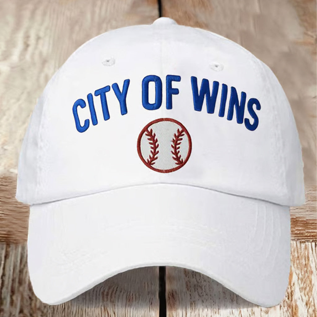 World Series Merch 2025 Embroidered City Of Wins Hat LA Dodgers Back To Back Champions Cap - Lilybirchmarket