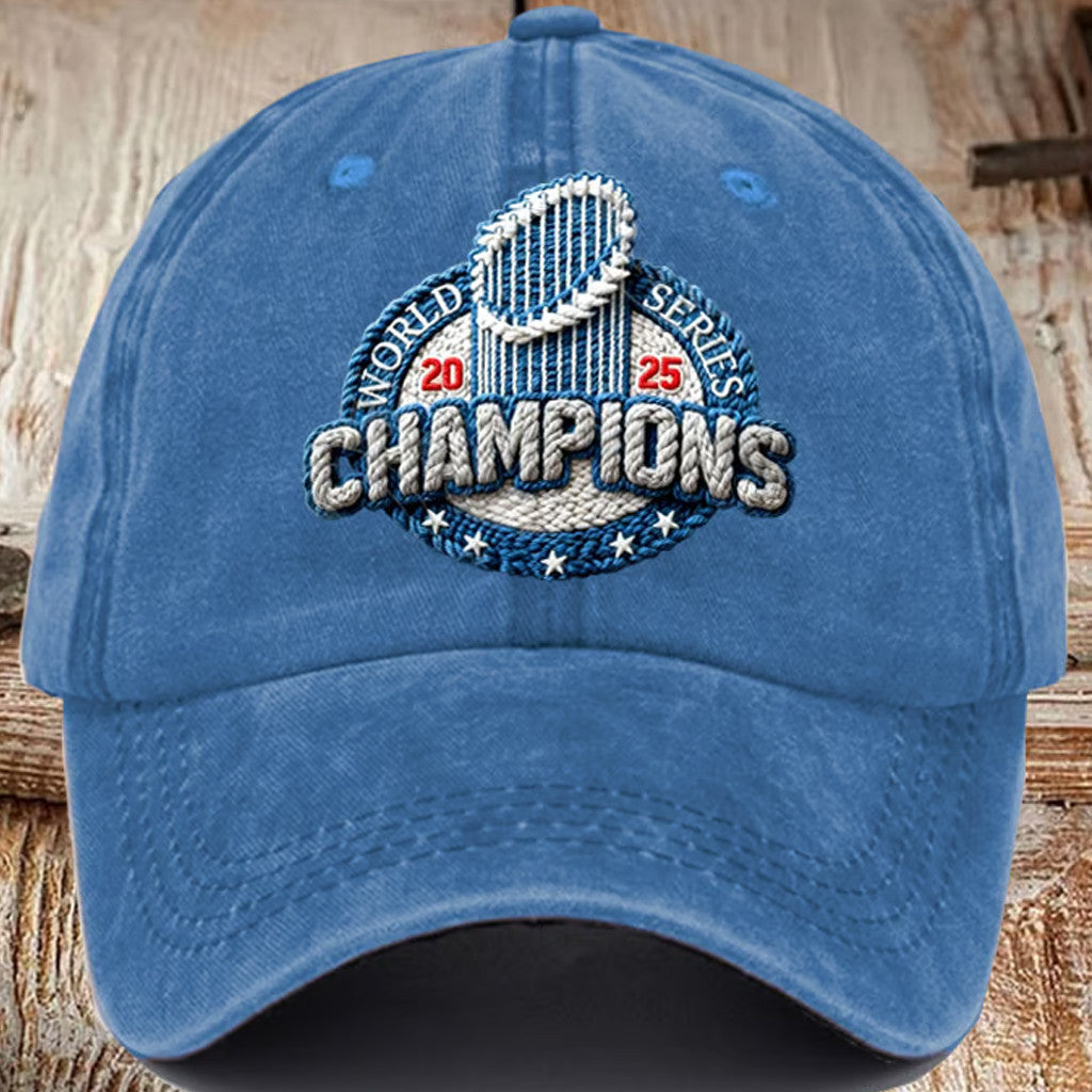 World Series Merch 2025 Embroidered LA Dodgers Back To Back Champions Hat Game Day Cap - Lilybirchmarket