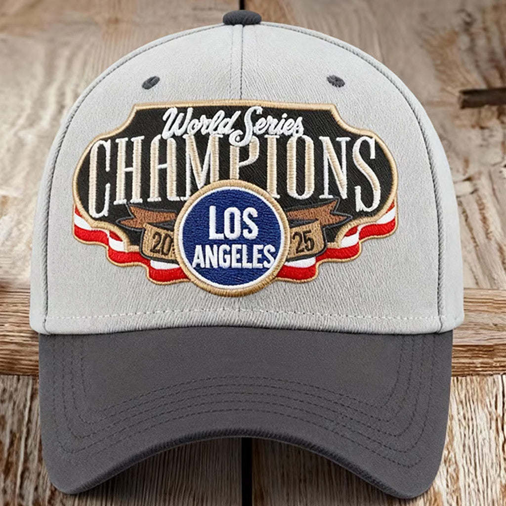 World Series Merch 2025 Embroidered LA Dodgers Back To Back Champions Hat Gift Ideas For Dad - Lilybirchmarket