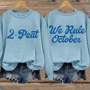 World Series Merch 2025 LA Dodgers Back To Back Champions Sweatshirt 2 Peat We Rule October - Lilybirchmarket