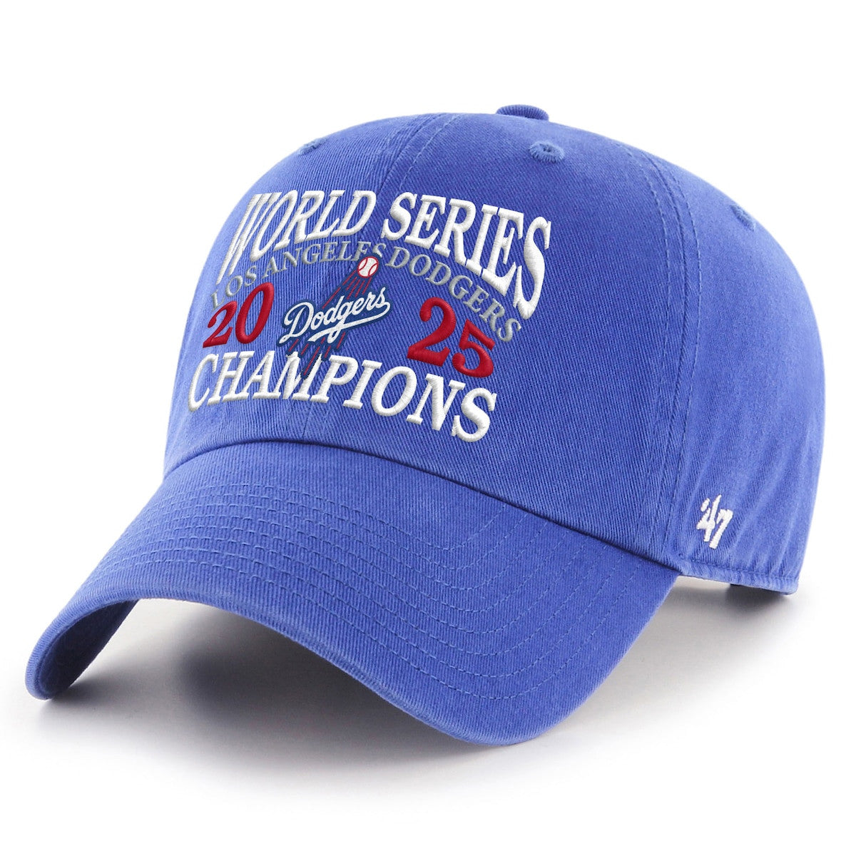 World Series Merch Los Angeles Dodgers 47 Royal 2025 World Series Champions Embroidered Hat - Lilybirchmarket