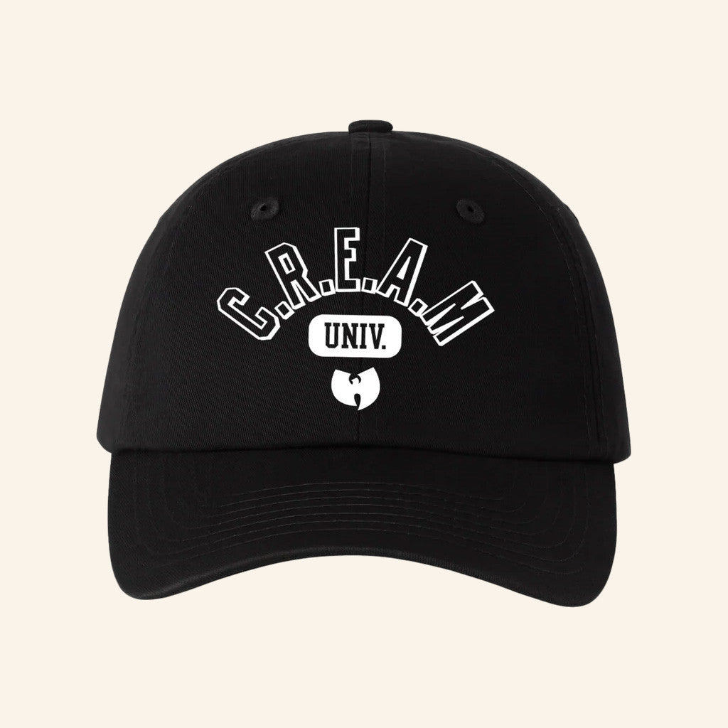 Wu Tang Merch C R E A M University Embroidered Hat Christmas Present Ideas For Dad - Lilybirchmarket