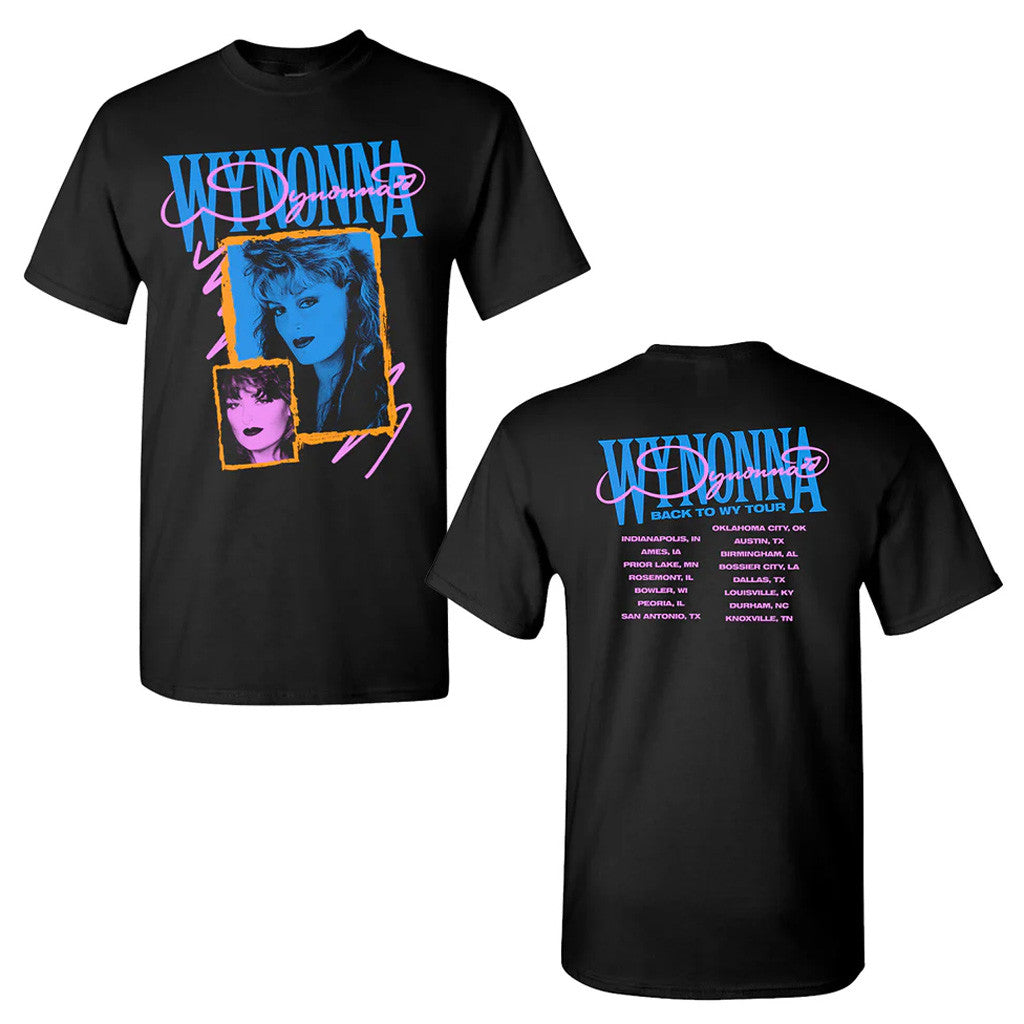 Wynonna Judd Merch Tour 2025 Back To WY Tour T-Shirt Black Gifts For Fans - Lily Birch Market