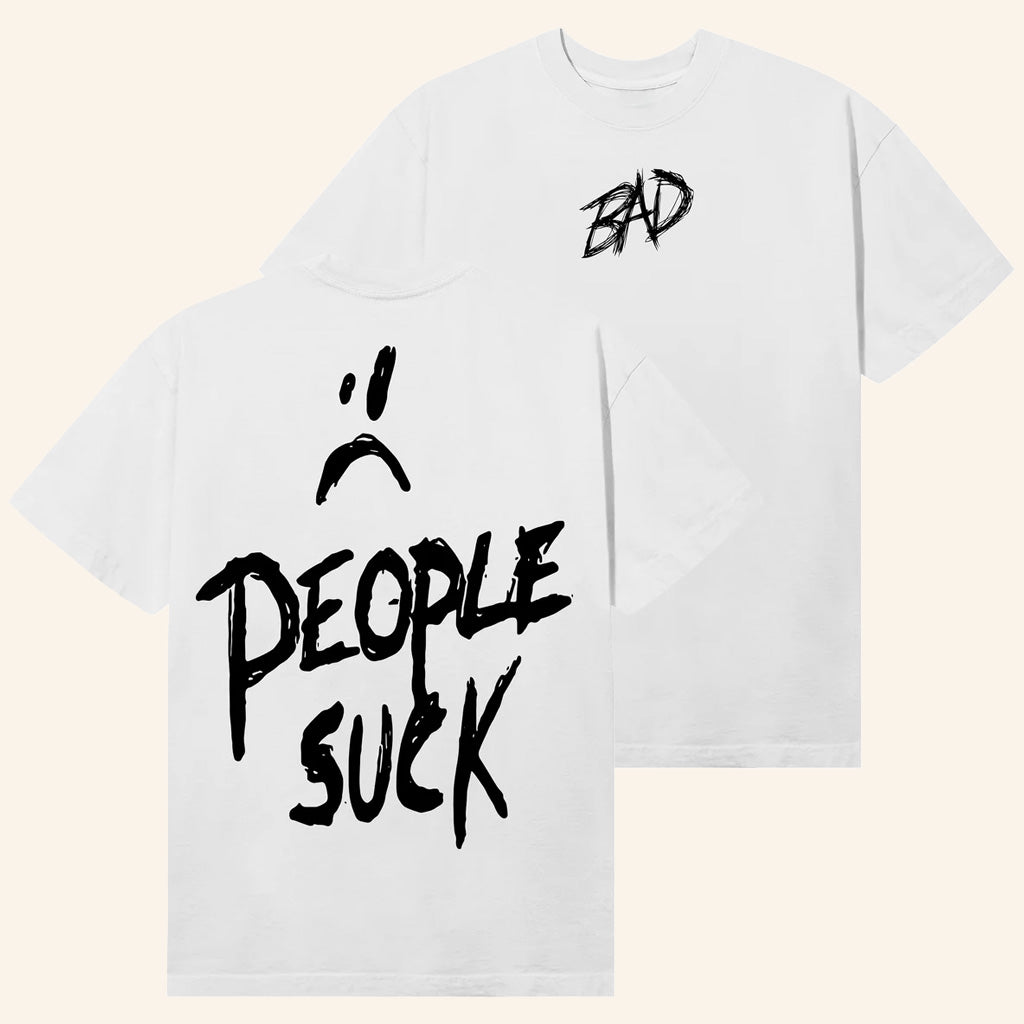 XXXTentacion Merch People Suck White T-Shirt Best Gift For Hip Hop Fan - Lily Birch Market