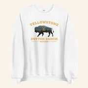Yellowstone Merch Dutton Ranch Bison Crewneck Yellowstone Sweatshirt Him Gifts - Lilybirchmarket