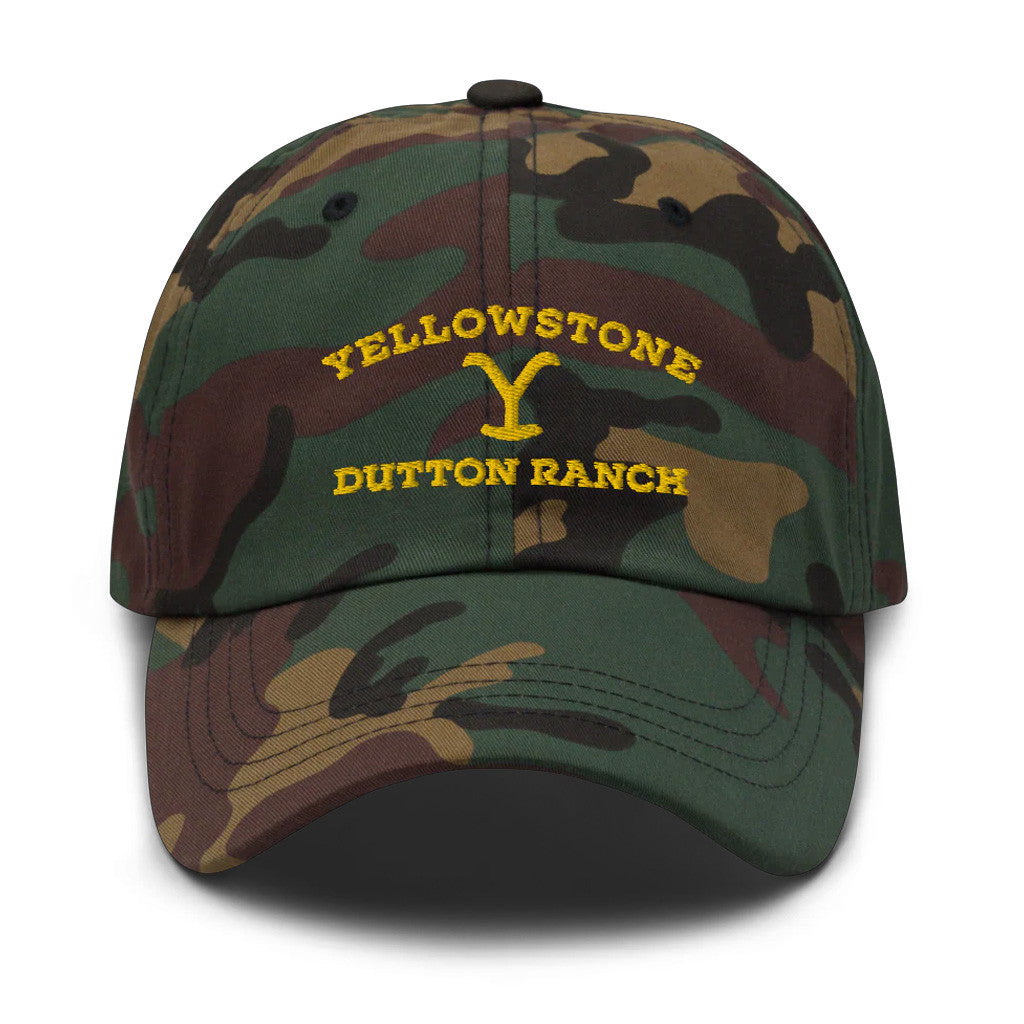 Yellowstone Merch Yellowstone Dutton Ranch Logo Camo Hat Gifts For Father - Lilybirchmarket