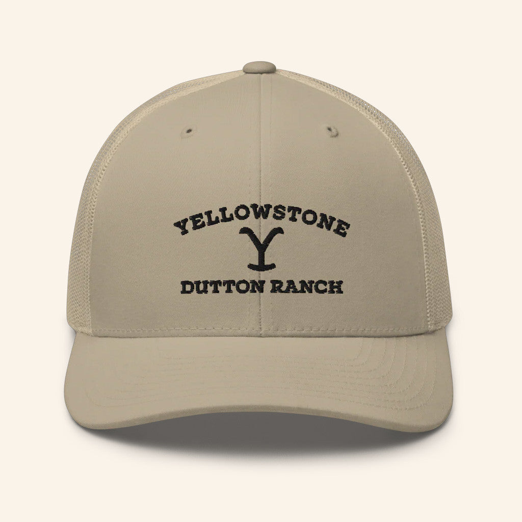 Yellowstone Merch Yellowstone Dutton Ranch Logo Embroidered Trucker Hat Husband Gifts - Lilybirchmarket