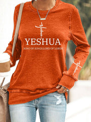 Yeshua King Of Kings Lord Of Lords Sweatshirt Faith Based Clothing Christian Gifts For Women - Lilybirchmarket