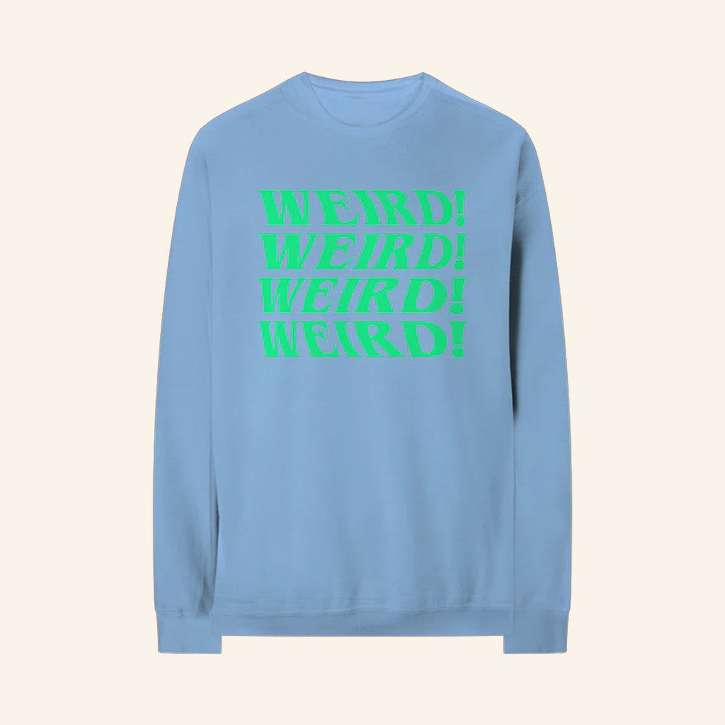 Yungblud Merch BLUE Weird Crewneck Sweatshirt Cool Gifts For Music Lovers - Lilybirchmarket