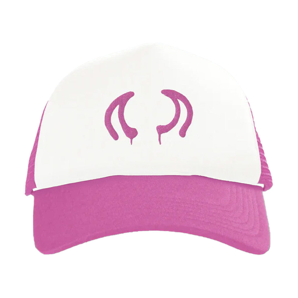 Yungblud Merch Pink Horns Trucker Hat Embroidered Gifts For Girlfriend - Lilybirchmarket