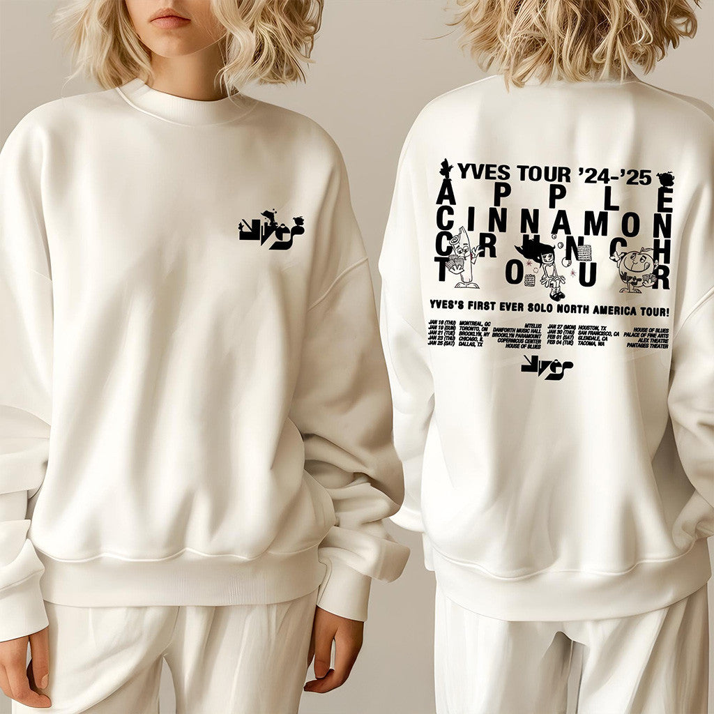 Yves Merch 2025 Sweatshirt Apple Cinnamon Crunch Yves Merch Gifts For Friends - Lilybirchmarket