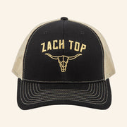 Zach Top Merch Black And Gold Skull Logo Hat Embroidered Christmas Ideas For Him - Lilybirchmarket
