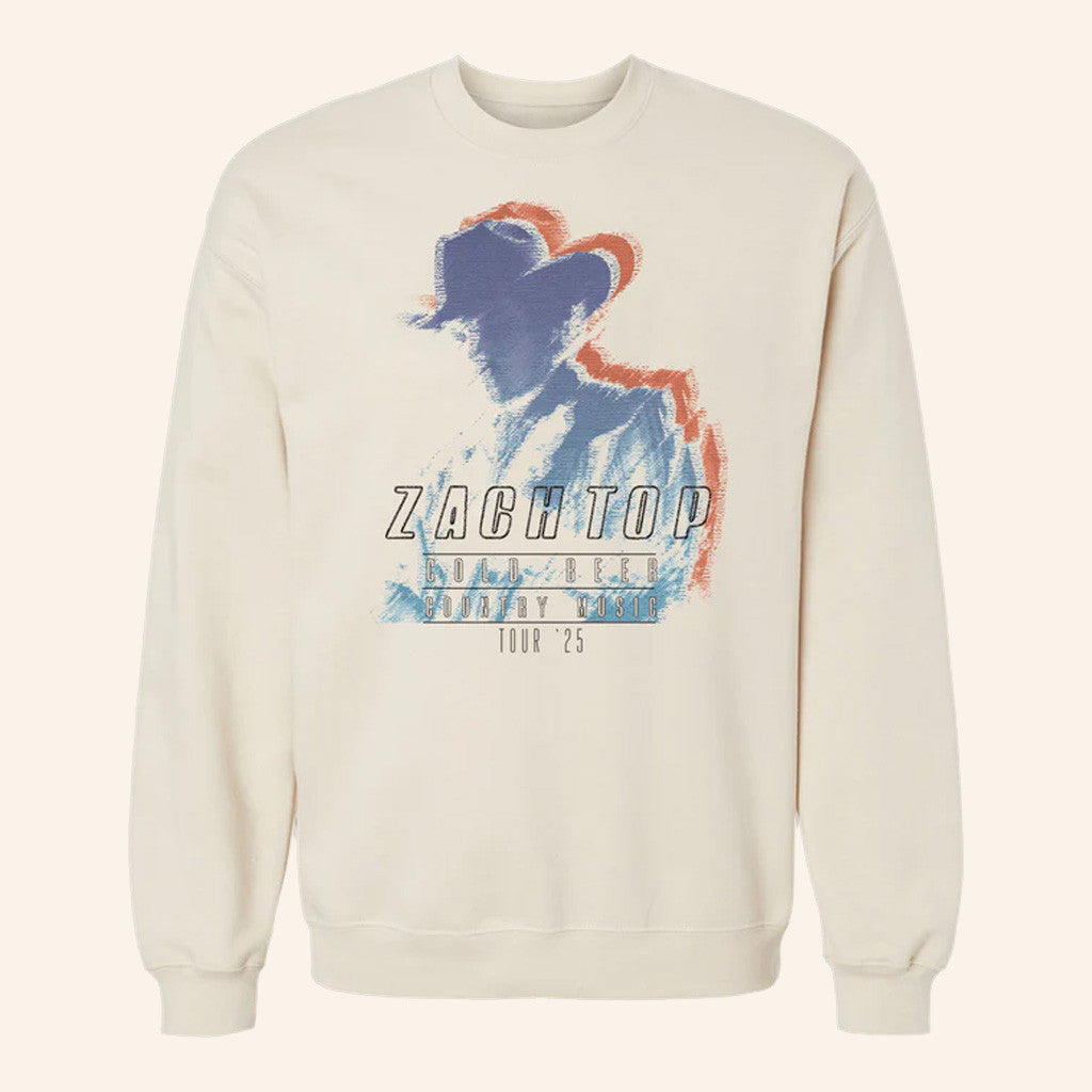 Zach Top Merch Double Zach Top Tour 2025 Sweatshirt Christmas Ideas For Husband - Lilybirchmarket