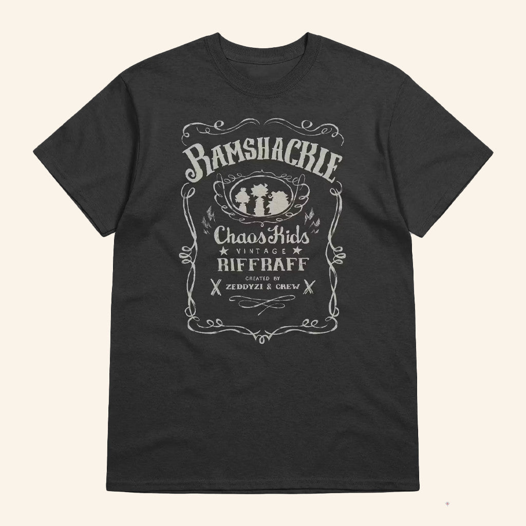 Zeddyzi Ramshackle Chaos Kids Riffraff Whiskey Logo T-Shirt Zeddyzi Merch Gifts For Him - Lily Birch Market