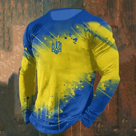 Zelensky Rash Guard Ukrainian Trident Symbol Patriotic Clothing Gifts For Him - Lilybirchmarket