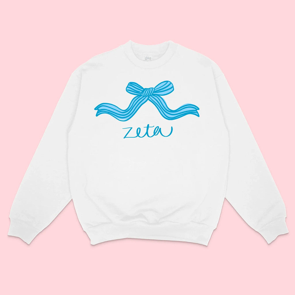 Zeta Tau Alpha Merch Zeta Bow Sweatshirt Birthday Gifts For Daughters - Lilybirchmarket