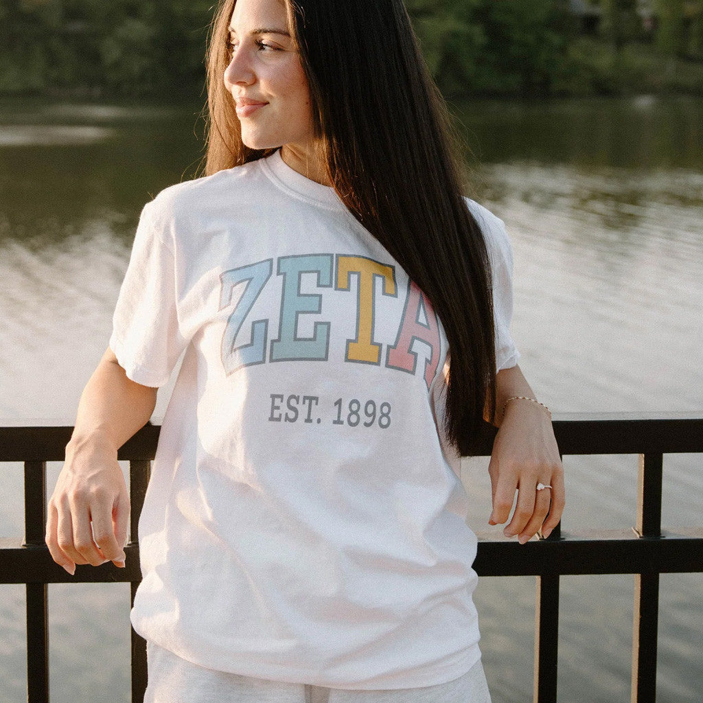Zeta Tau Alpha Merch Zeta Colorful T-Shirt Best Gifts For Her - Lily Birch Market
