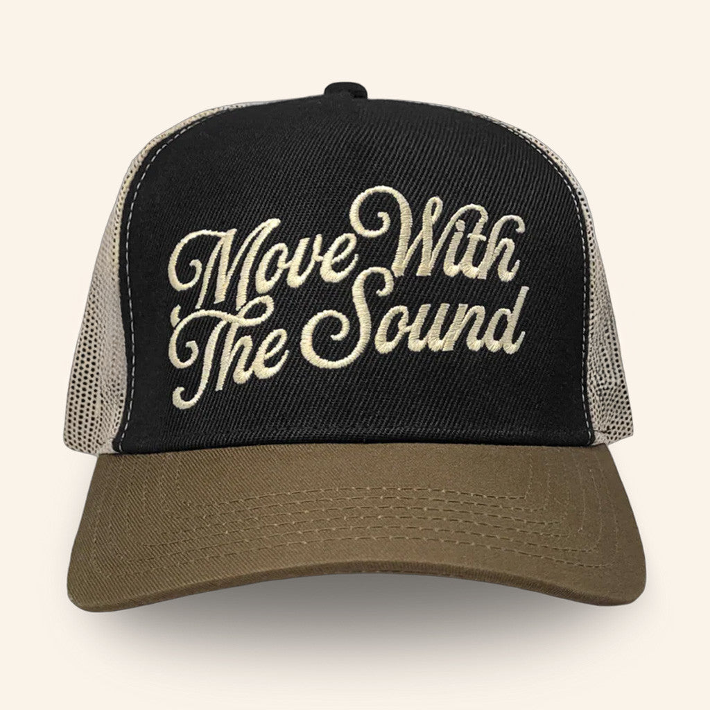 Zingara Merch Move With The Sound Trucker Hat Embroidered Gift Ideas For Music Lovers - Lilybirchmarket